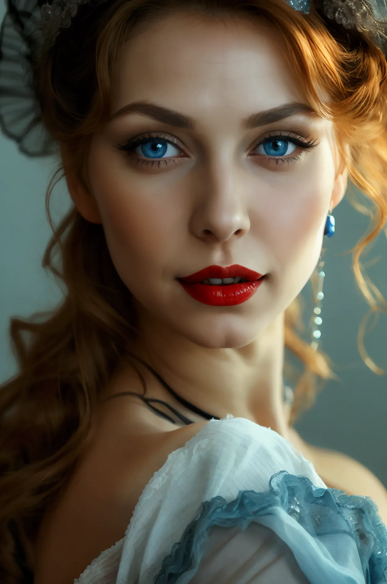 obra maestra, fotorrealista, gorgeous ((woman europea)), (mavis dracula)), blue eyes, ruborized, red lips, 
vestido, ((striped t...