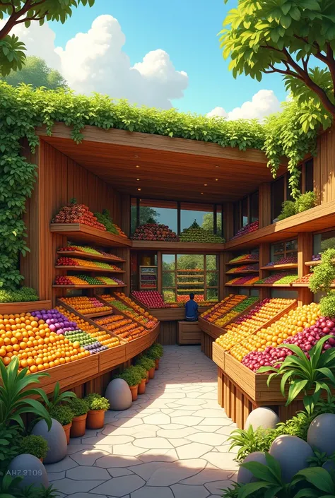 Fruit sales point architectural plant 
