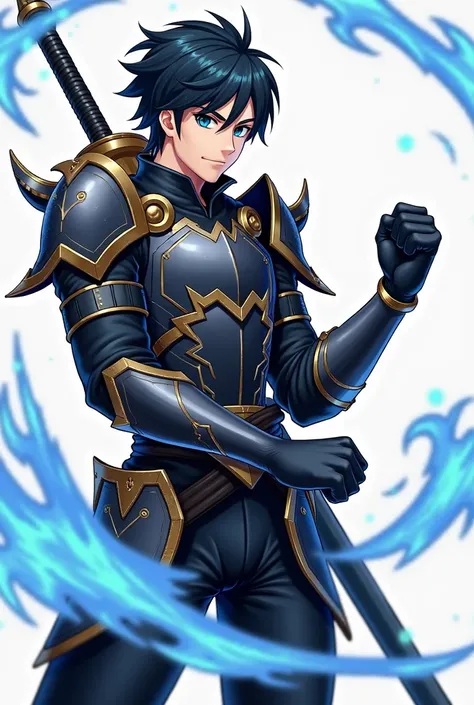 

** Description of the Starblade Character :**

- **physical:** a young man of about ,  with disheveled black hair that shines slightly as if there were stars in him .  He must have dark blue eyes that resemble deep space .

- **It lasts:** a light armor,...