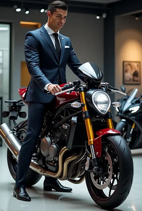 Cristiano Ronaldo buying a motorcycle 