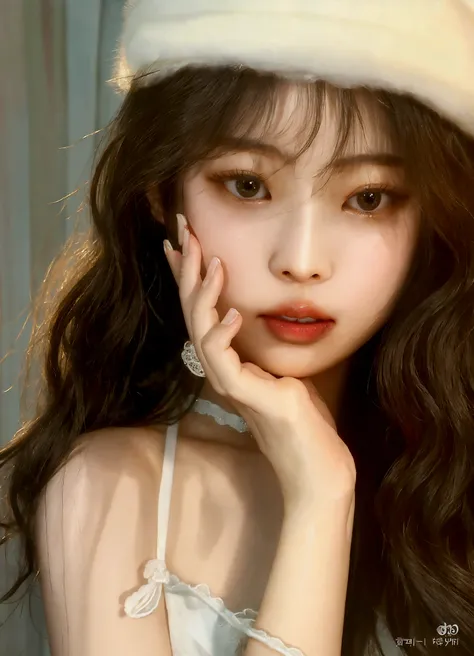 Jennie Kim,  wavy hair ,  doll lips 