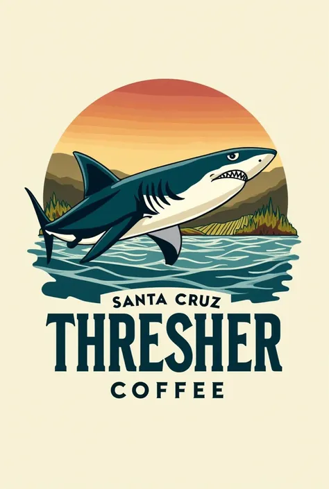 create a logo with the name of Santa Cruz thresher dedicated to the business of coffee roasting and the purchase of agricultural products 