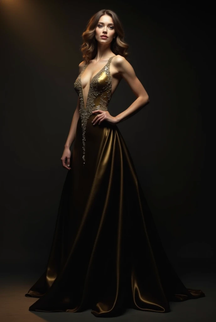 gold concert dress