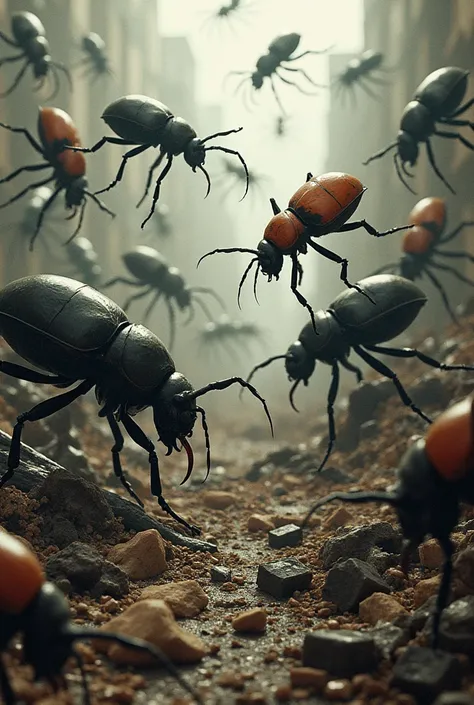 A lot Gangs of bugs in a bugs death 