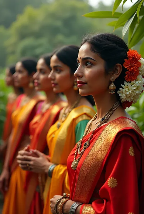 Womens in south indian look