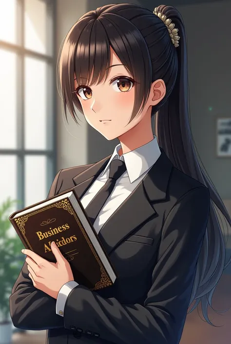 Business book . Anime pic look realistic 
