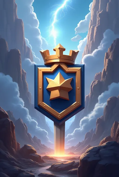 Hyperrealistic Clash Royale logo with the name Mamba Olympus