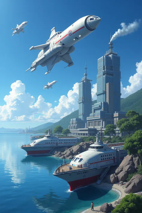  there is a Galactic Federation Space Station on the Osaka Bay coast of Japan on Earth 、 there are hotels and commercial facilities 、 spacecraft have landed on the shore of the Galactic Federation Space Station 、 steam locomotive type spacecraft also have ...