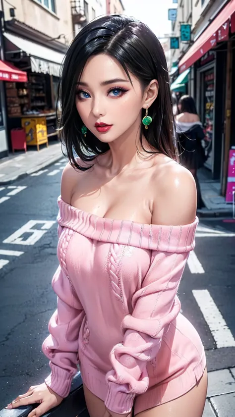 ((1 girl, solitary, morimoto麗奈, morimoto_queen, (blue eyes, ok, 高ok), lipstick, jade earrings, muscular, healthy)), sexy gesture...