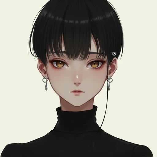 Solo, Short Hair, Earrings, 