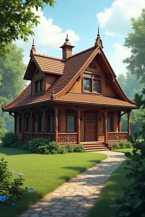 A simple but elegant Russian house.