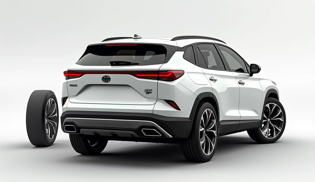 Here is the back side view of the SUV, designed to match the rear-view design and background. Let me know if youd like any changes! white color.

