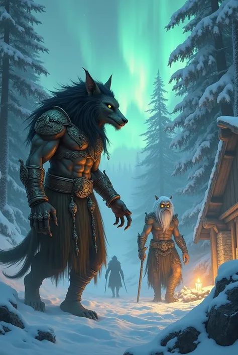 a race of half-human, half-beast hybrids from the snowy forests and icy mountains. Members of the tribe have muscular builds with earthy or ashen skin tones, glowing eyes in shades of gold or green, and animal-like features such as tails, sharp claws, and ...