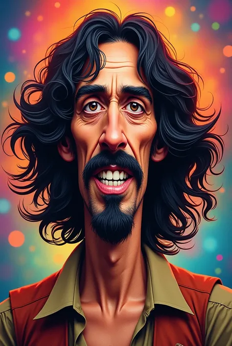 Caricature of the 
Frank Zappa in the seventies 