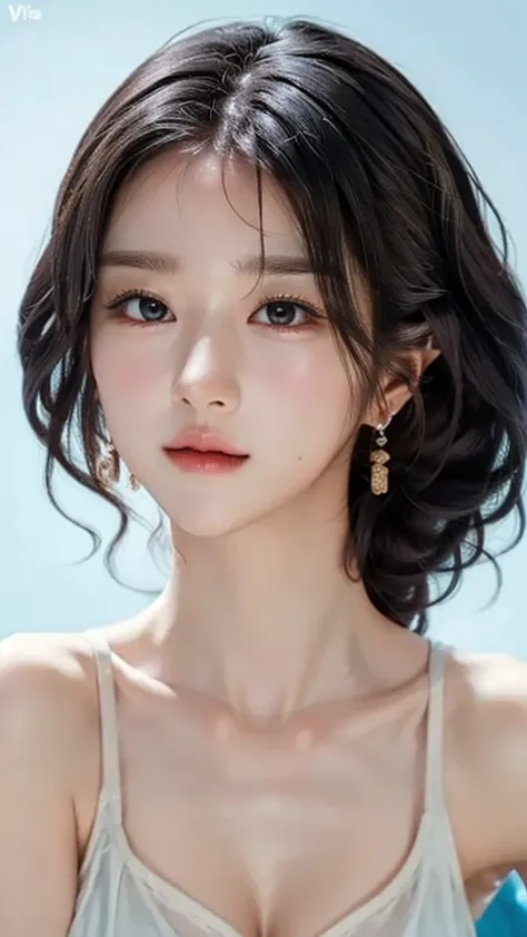 (masterpiece), (top class), (highly detailed), (illustration), (1girl), looking at the viewer, (interview), beautiful detailed eyes, delicate and beautiful face, floating, (high saturation), (shining), blue sky, bright and beautiful face, the skin is young...