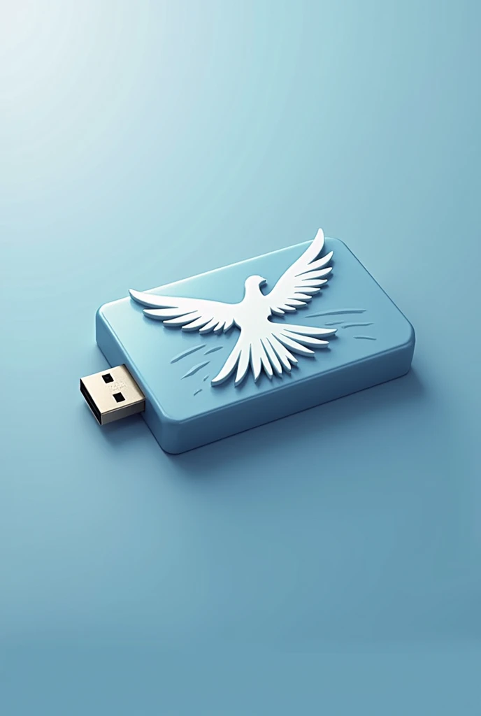 A intricately designed rectangle-shaped USB drive featuring the exact image of  symbol from https://e7.pngegg.com/pngimages/659/601/png-clipart-columbidae-doves-as-symbols-peace-symbols-graphics-symbol.png, featuring the stylized "Aurian" lettering in a mo...