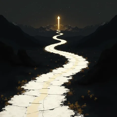  Background :  A path or a growing chart representing infinity.
Colors : Black-and-white contrast and gold details .
Icons :  An upward arrow or a target board .