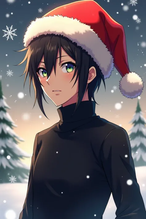 Kirito with Christmas hat 