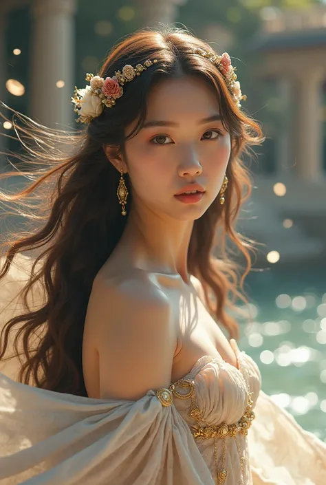 Kim Taeyeon dressed as goddess Aphrodite Asian reality