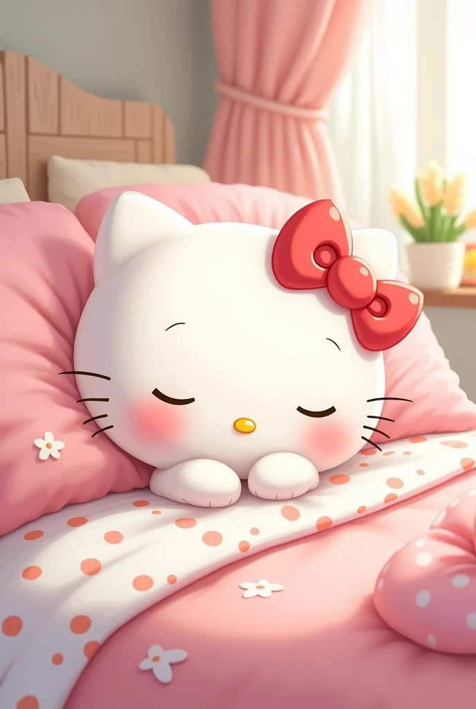 Create a Hello Kitty-themed image for me that says you stay to sleep on Sunday?