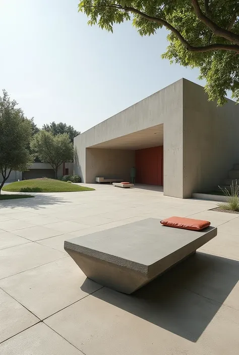 a bench looking like soulages museum in rodez france 