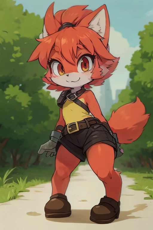 Female furry red kuami tiny toons adventure style 