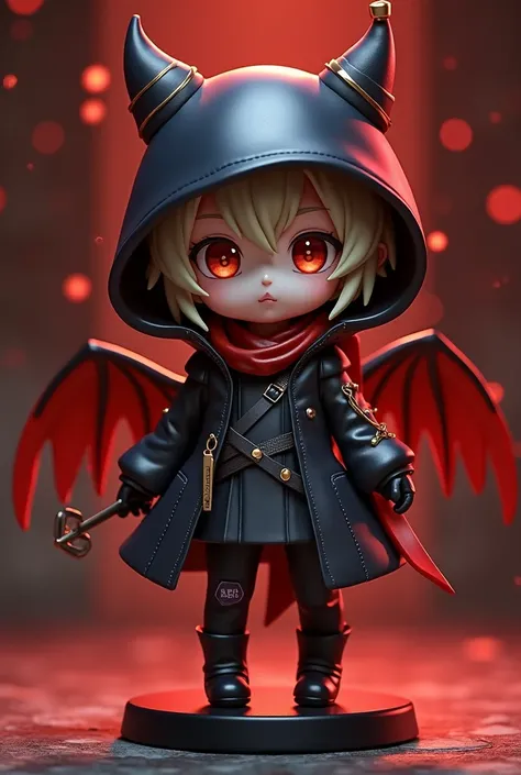 SD Character,The doll has a full body and looks like an angel ,    Cyberpunk , golden hair in Good Smile Company anime style , The photo is、Shi Tao,   has become a hot topic in the CG Society , Neo-Dada, from   Arknights, style as   Nendoroid  ,   Arknight...