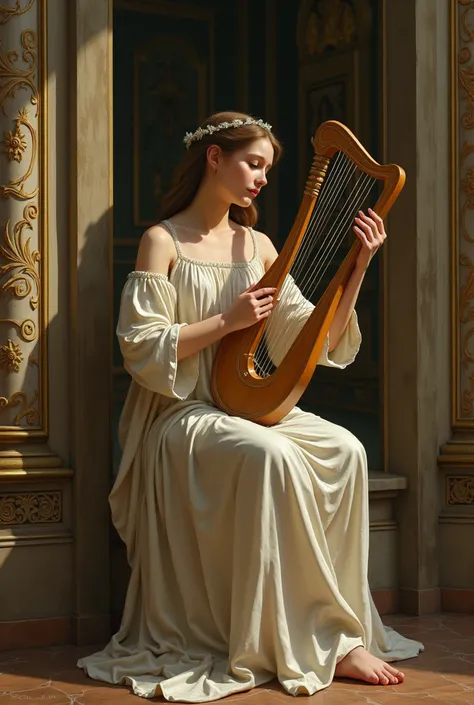 Santa Cecilia playing Lyre Without Wings