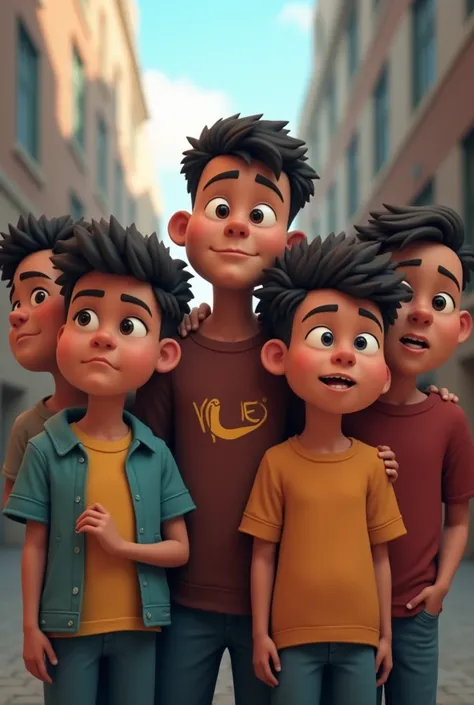 It is not so easy for boys to live in this world. 3d cartoon type realistic ai image 