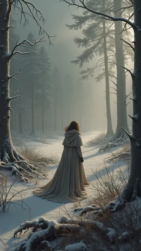 In a forest with winter 