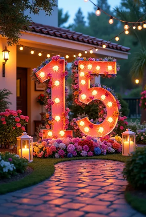 Create one or two options for decorating a fifteenth party with one in the front