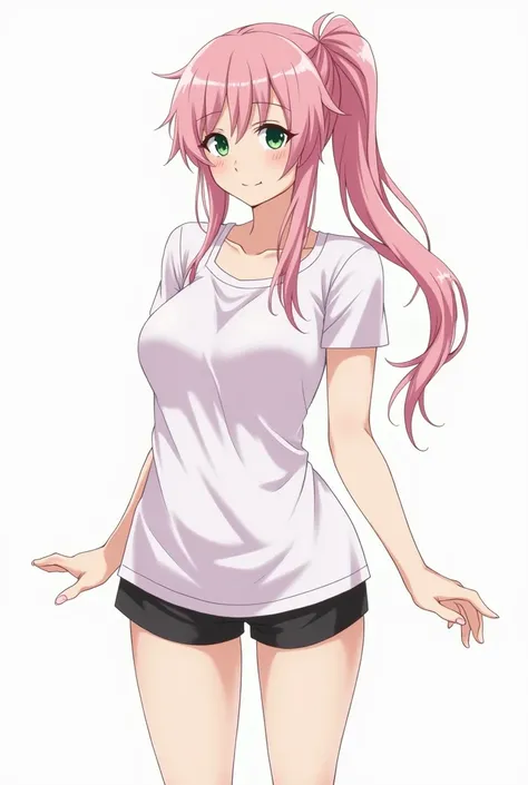 • Age: 21

• Height: 58" (173 cm)

• Weight: 130 lbs (59 kg)

• Hair: Ponytail-style long pink and white hair

• Eyes: Bright green

• Skin: Fair



Girl , anime, no realistic, full body, front view, back view , attitude 