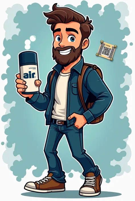 need a mascot man for a mens deodorant brand. he will basically have a QR code behind him. which the consumers will have to scan to win a price. that man will roam around in the pop up area. make a nice man carrying or if you can incorporate the deodorant ...