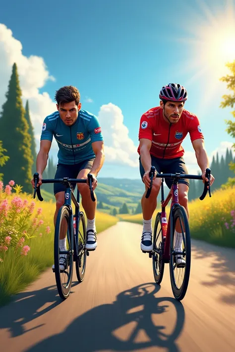 cristiano ronaldo and messi cycle run

