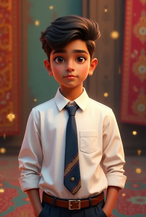 A  gujarati boy wearing shirt and tie