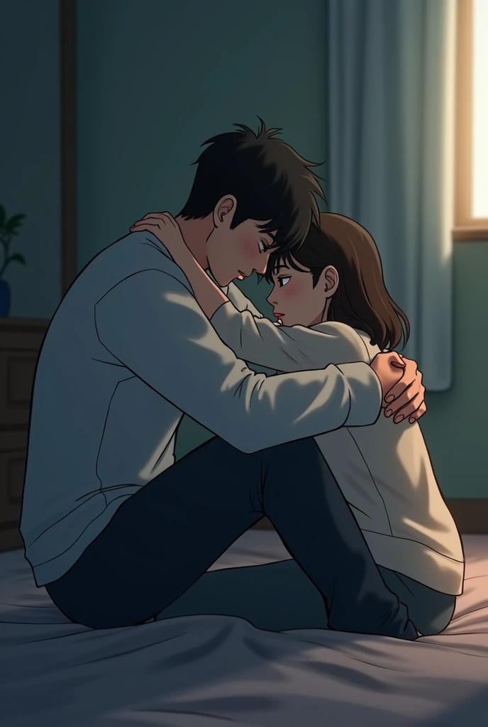 A boy, a K-pop idol overwhelmed by depression and self-doubt from public criticism, breaks down in a quiet room. A girl who deeply loves him embraces him, offering comfort and unwavering support. She reassures him that he doesnt need to face his struggles ...