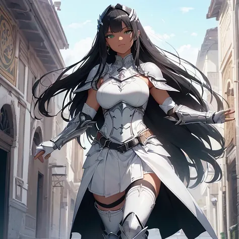 Masterpiece, HD, high resolution, high quality, best quality, super detailed. Solo character alone. Fantasy art.
{{(A 40-years-old female-human-paladin:(appearance: Black-african-skin. Black-hair. Beautiful-green-eyes. Black-lips. Sharp-nose. Strong-female...