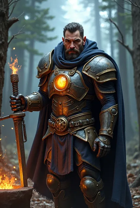 iron man,  the Enchanted Blacksmith

A visionary dwarf from the Blue Mountains who built magical armor made of mithril and steel. He uses his intellect to create gadgets and weapons to combat the dark forces .