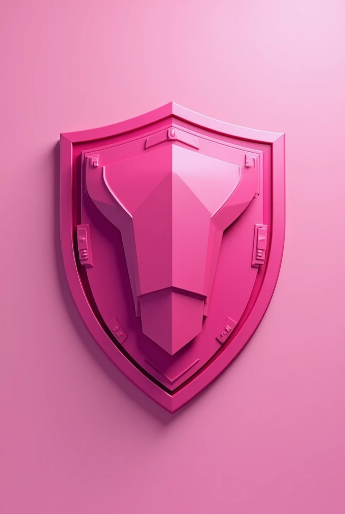 Shield for a team where the predominant color is simple pink