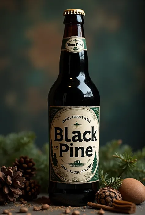 label for black pine beer