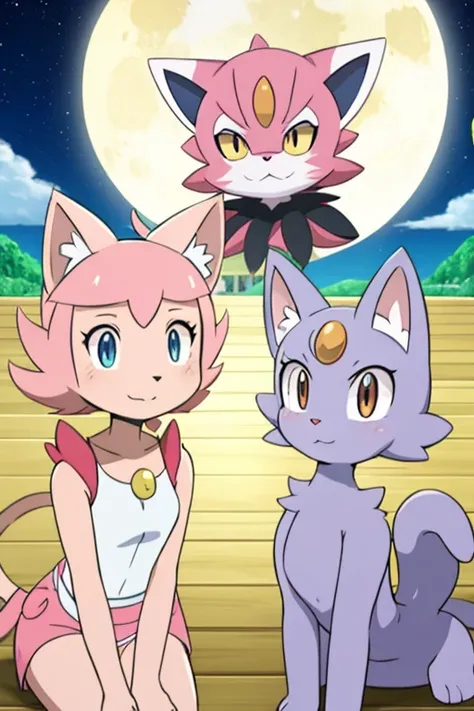 Female furry rozita pink cat alola pokemon sun and moon style 