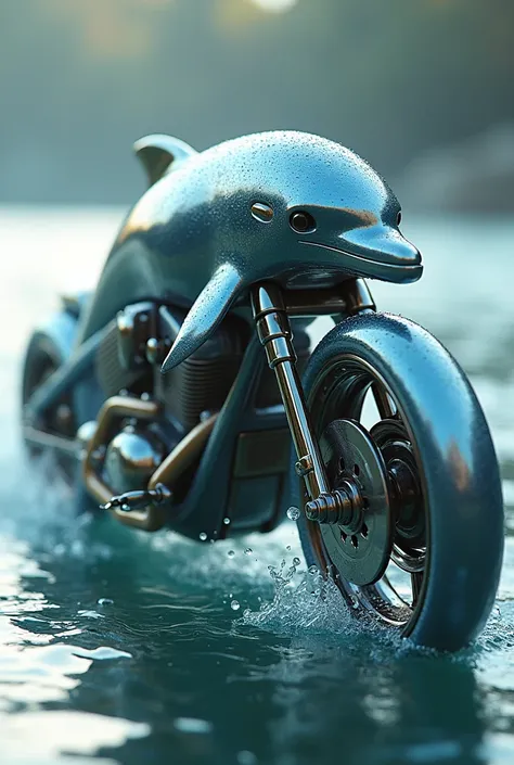 Dolphin and motorcycle