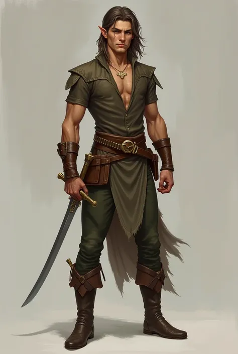 A half elf man for dnd token