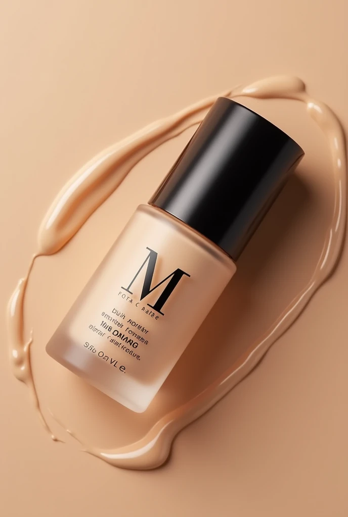 Make-up base product with letter m