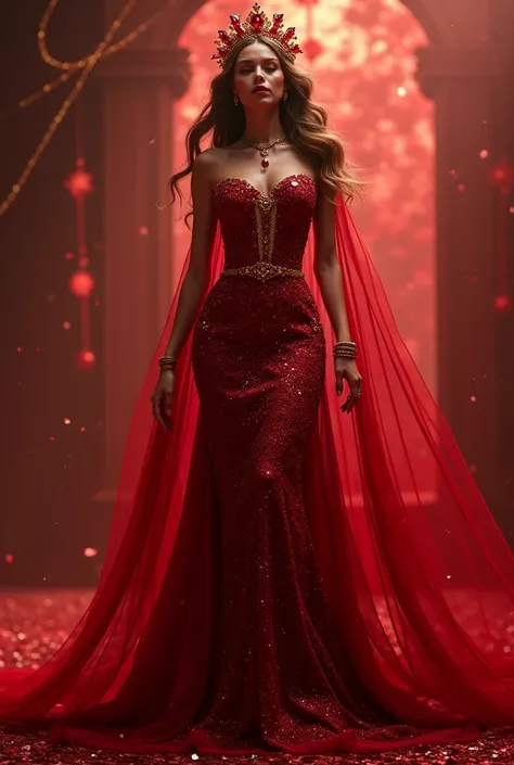 「 January - Garnet  (Garnet)」
Characteristics of spirits : Crimson sparkling dress designed to be worn by Victorias Secret models、 Crown made of gold and garnet crystals 、 Strong yet graceful 。