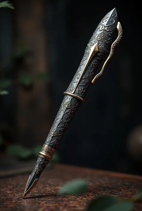 a pen in the imitation  of of the sword ,highly detailed ,eye captivating,inception