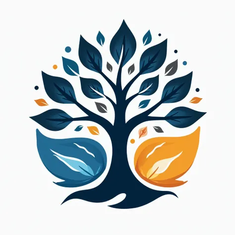 logo/tree/Polyamory/blue/colorful/tree/psychology/movement/silhouette