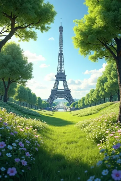 A natural landscape in Paris France 