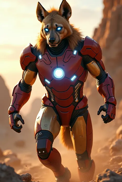 Ironman colour and form based on hyena real image