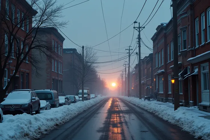 créé moi une guerre dans lespace dans les rues de Quebec hyper réaliste en 8k